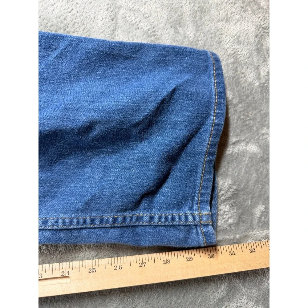 Vtg Levi's Brown Tab Straight Leg Jeans 38x30 Blue Denim Workwear Faded